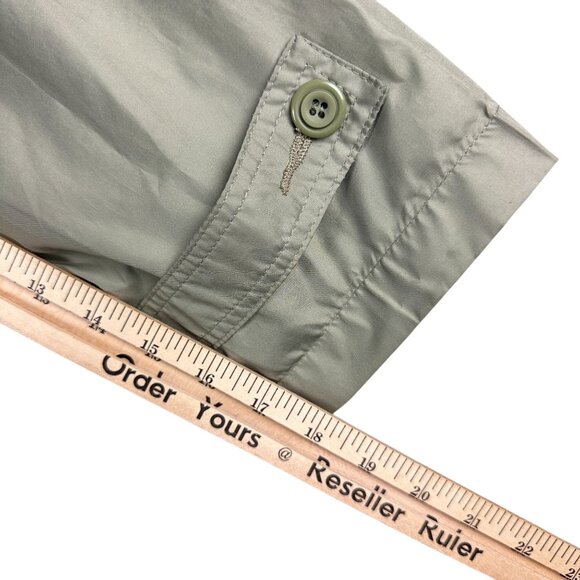 Tudor Court Windbreaker Jacket Women XL Green Removable Hood Zipped Pockets - Picture 10 of 12